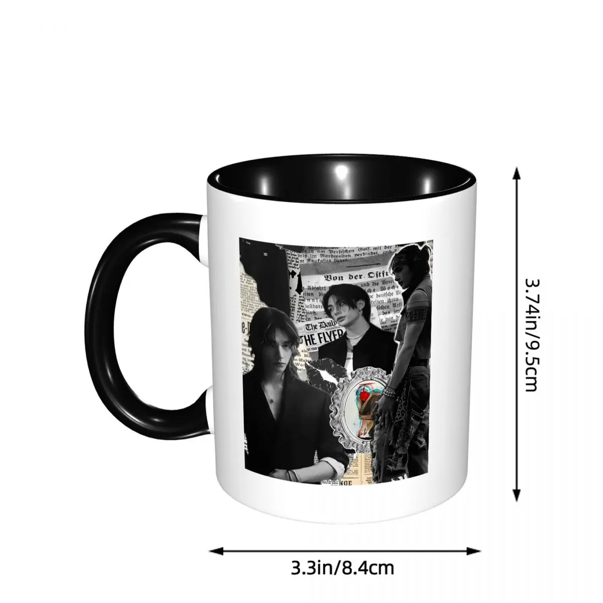 Hyunjin Collage Mug Funny Ceramic Coffee Cups Tea Mugs Milk Cup Drinkware Gifts for Friends