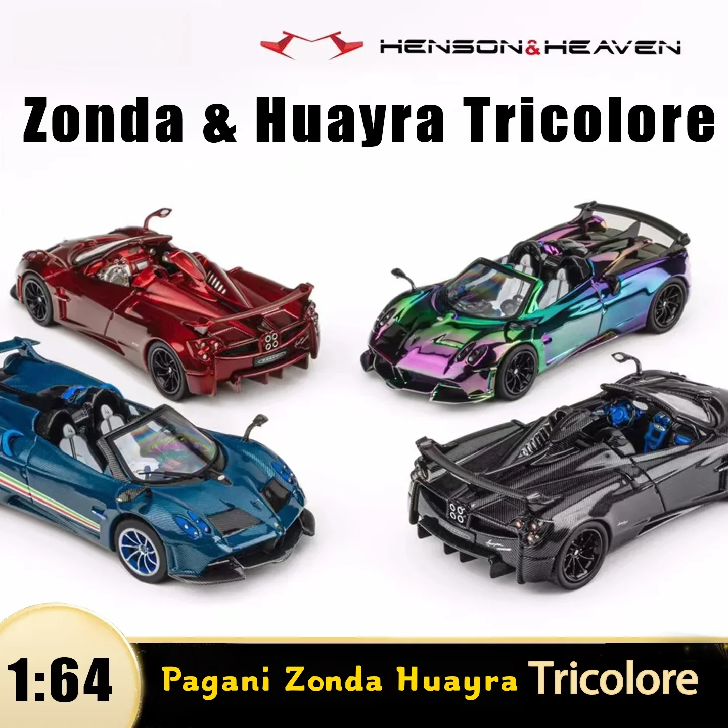 In Stock HH 1:64 Zonda Flower Alloy Die-cast Miniature Simulation Car Models, Adult Ornaments, Boys' Toys, Children's Gifts