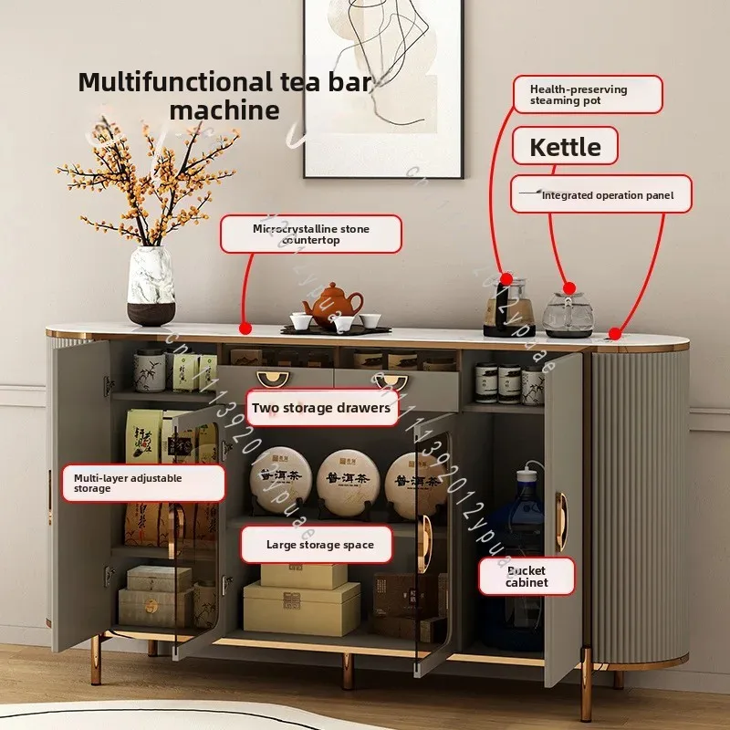 Household Integrated Sideboard withDesktop Tea Bar Machine High Aesthetic Small Living Room Countertop Automatic Water Dispenser