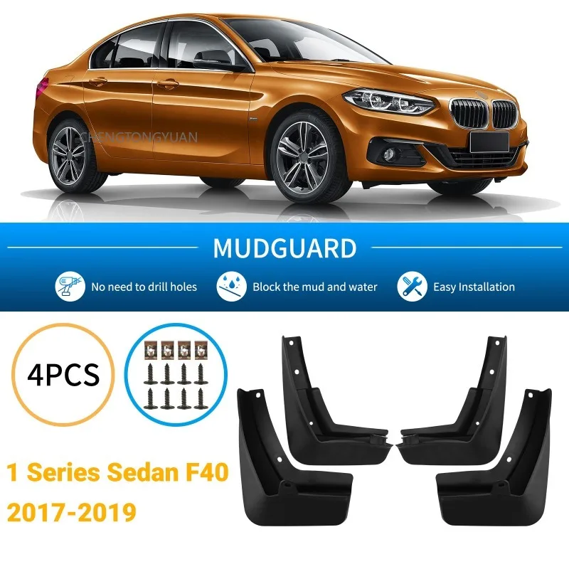 

Mudguards FOR BMW 1 Series F40 Sedan 2017-2019 Auto Mud Flaps Exterior Styling Accessory ABS Anti Splash Mudguards Custom