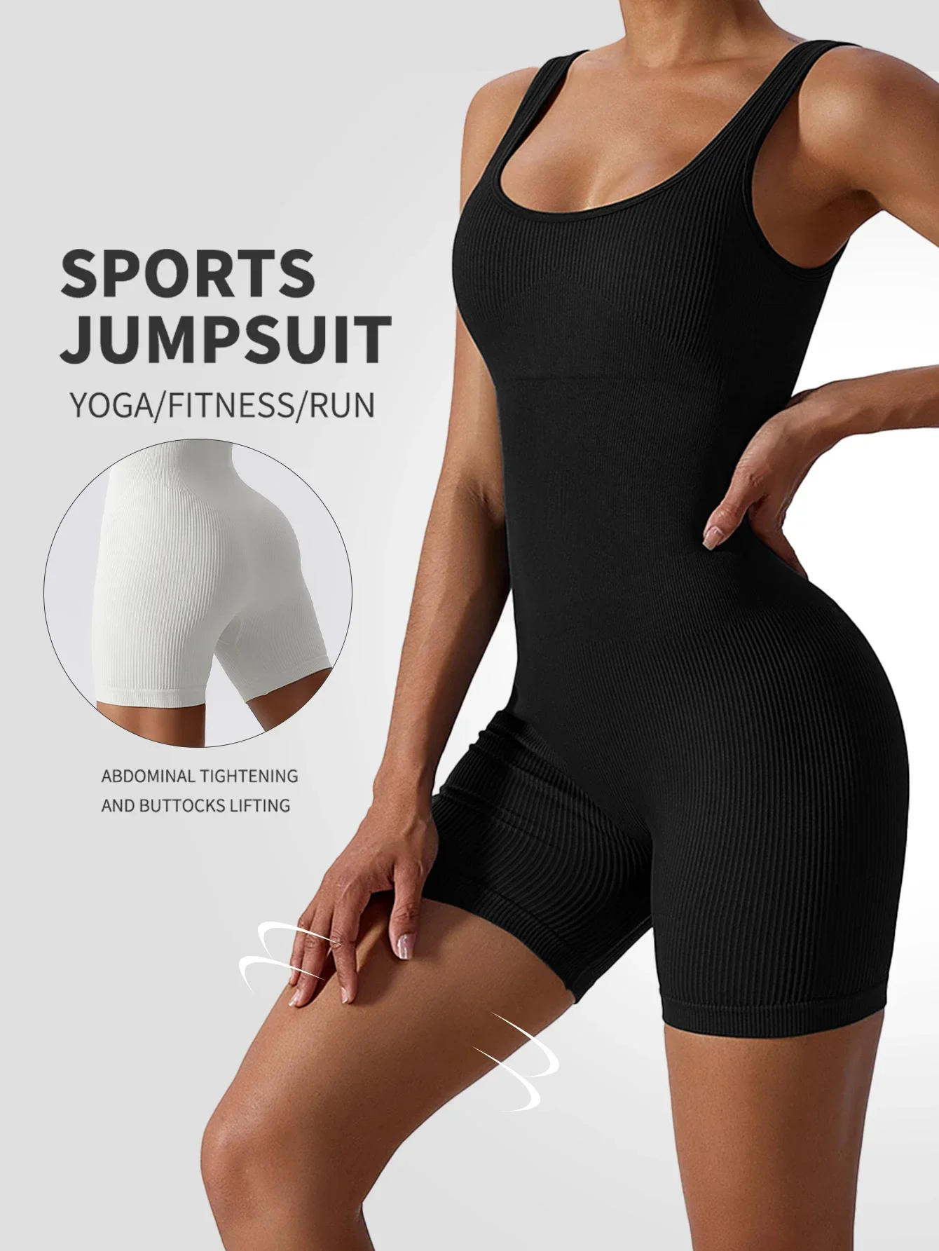 

High Elastic Integrated Tight Fitting Jumpsuit Aerial Beauty Back Yoga Suit Seamless Jumpsuit for Women