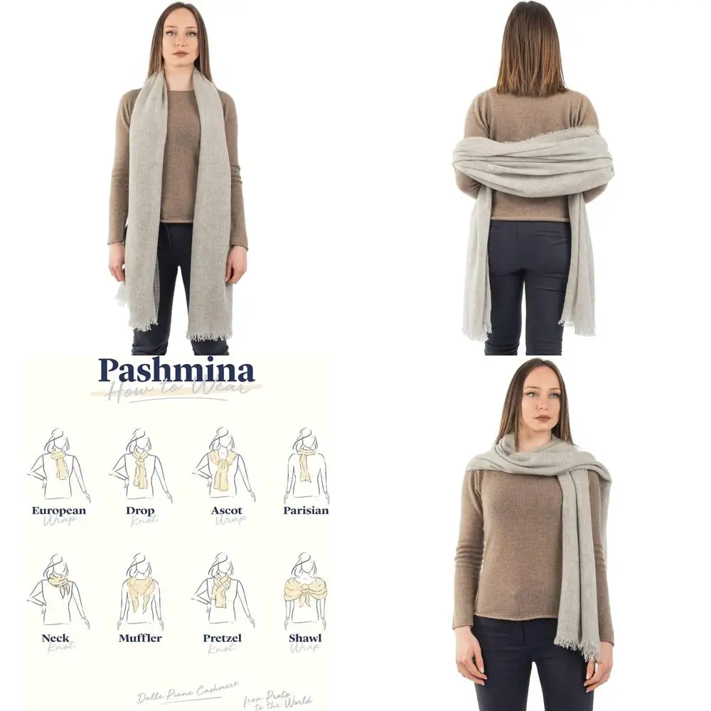 

Женская шаль из пашмины из 100% кашемира — один размер, итальянское изготовление, кашемировый аксессуар премиум-качества