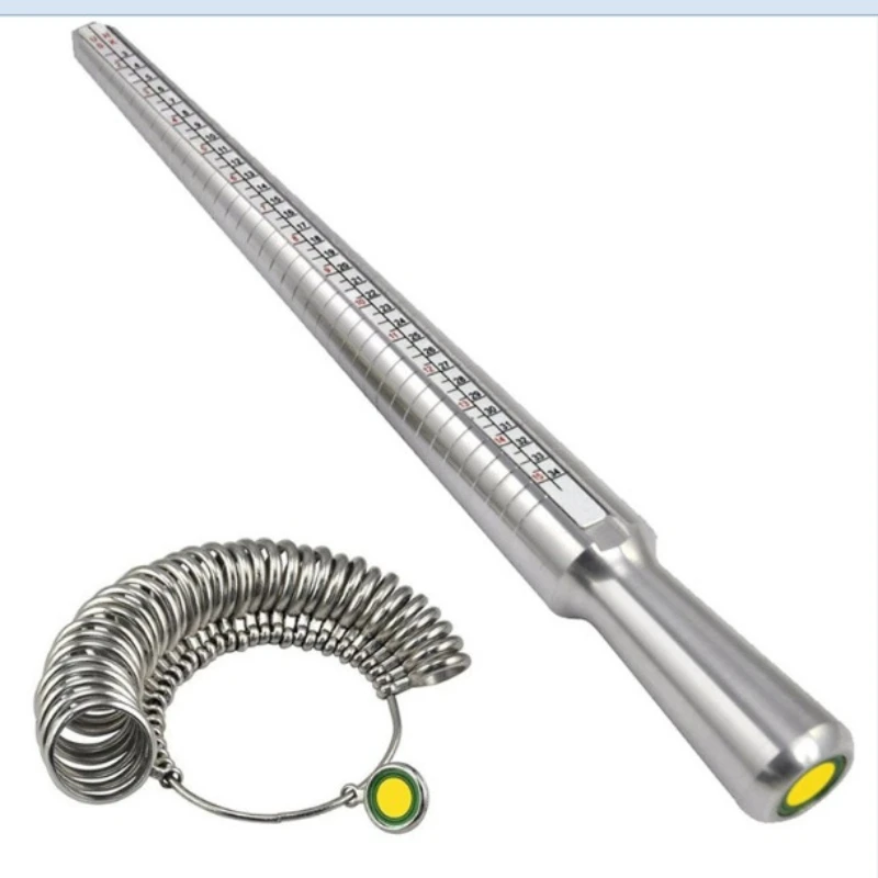 Metal Ring Sizer Measuring Tool Set Gauge Mandrel Stick Finger Tool Jewelry Making Equipments Accessories