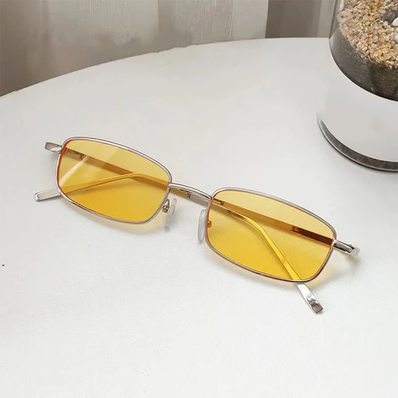 New Small Frame Rectangle Sunglasses Women Fashion Metal Frame Square Sun Glasses Men Classic Vintage Eyewear UV400 Gafas De Sol