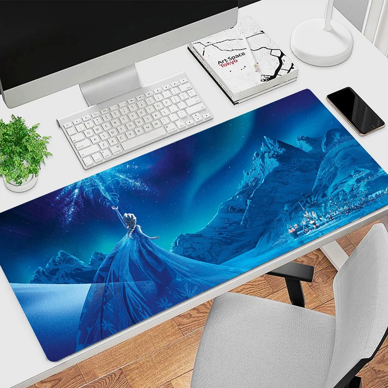 

Large Anime Girl Mouse Pad Computer Frozen Gaming Accessories Keyboard Mousepad Laptop Lock Edge Gamer Cabinet Desk Mat Carpet