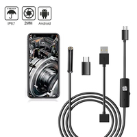 Sewer Industrial Endoscope Flexible Snake Mini Camera Automotive Borescope Piping Endoscopy Type C for Android 5mm Waterproof