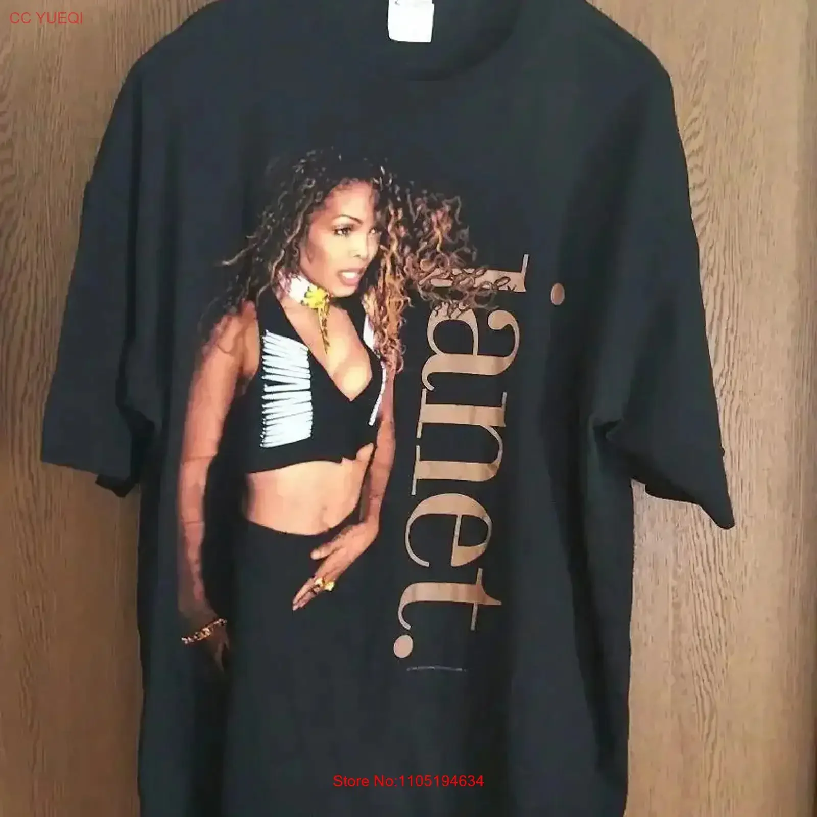 

Винтажная футболка Джанет Джексон 90-х годов L, стираная дизайнерская одежда, растянутая мужская универсальная удобная винтажная стильная одежда