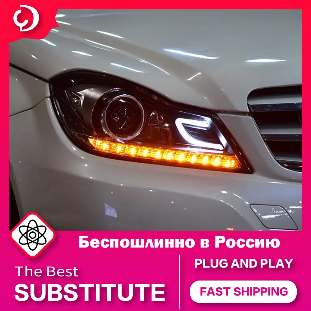 AKD-Lampes de Sauna à LED pour Benz W204 2011-2013 C180 C200 C260, Projecteur DRL, Accessoires de Voiture Modifiés