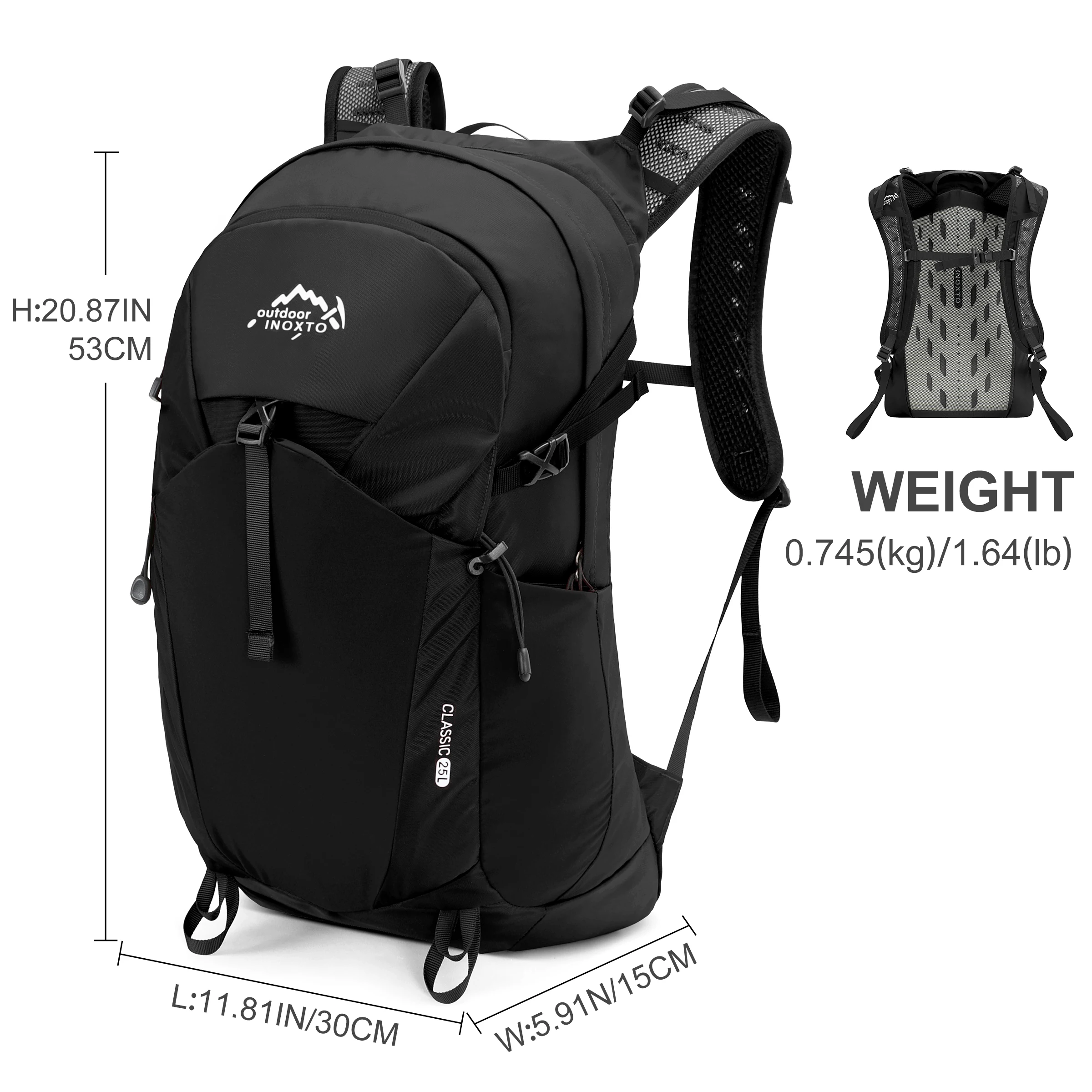 Hiking Hydration Backpack for Women and Men 25L Water Backpack for Hiking, Cycling, Mountaineering, Camping