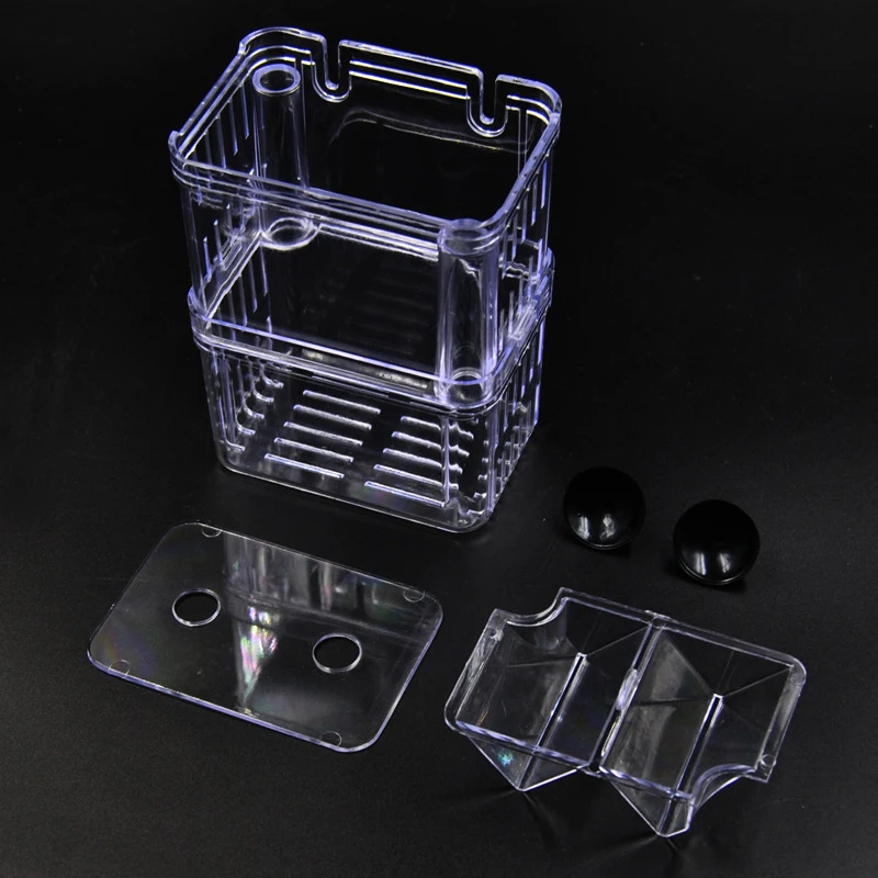 Aquarium Fish Breeder Box High Clear Double Hatching Incubator Hatchery Isolator Breeding Isolation Box Fish Tank Turtle Reptile