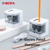 Beifa Double Hole Electric Pencil Sharpener Stationery 연필깎이 USB Pencil Sharpener Essential Learning Supplies At School Home 문구