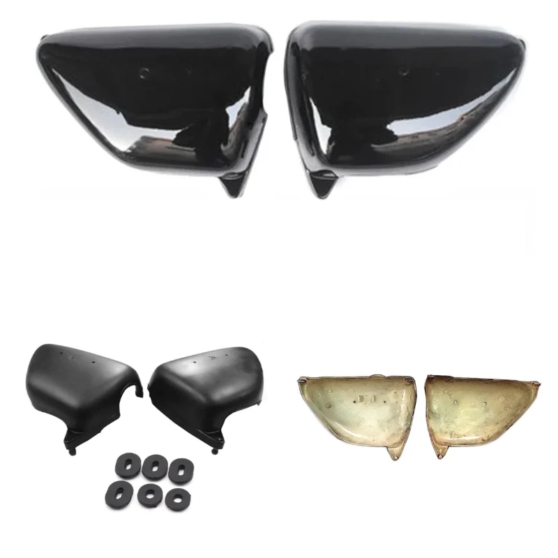 الرجعية دراجة نارية الجانب غطاء أسود لهوندا CG125 CG110 CG125 هدية أجزاء أداة لوحات غطاء خزان الوقود الحرس #1
