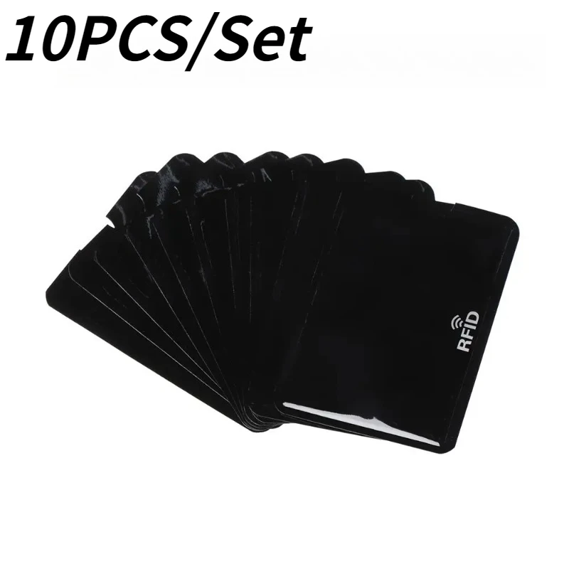 10Pcs RFID Blocking Card Sleeves Anti Skimming Credit ID Card Protector Wallet Accessories