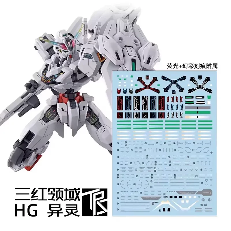 HG 1/144 Calibarn Witch from Mercury High Definition Upgrade Model Kit with Water Decals Symphony Notch Detail Red Three