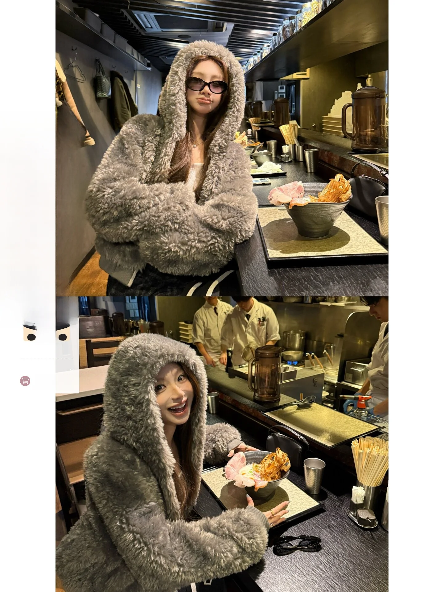 

Yangzifan Women's Faux Fur Coat with Hood And Zipper Inner Suede Velvet Warmth Daily Wear Youth Pure Color Thi Long Sve