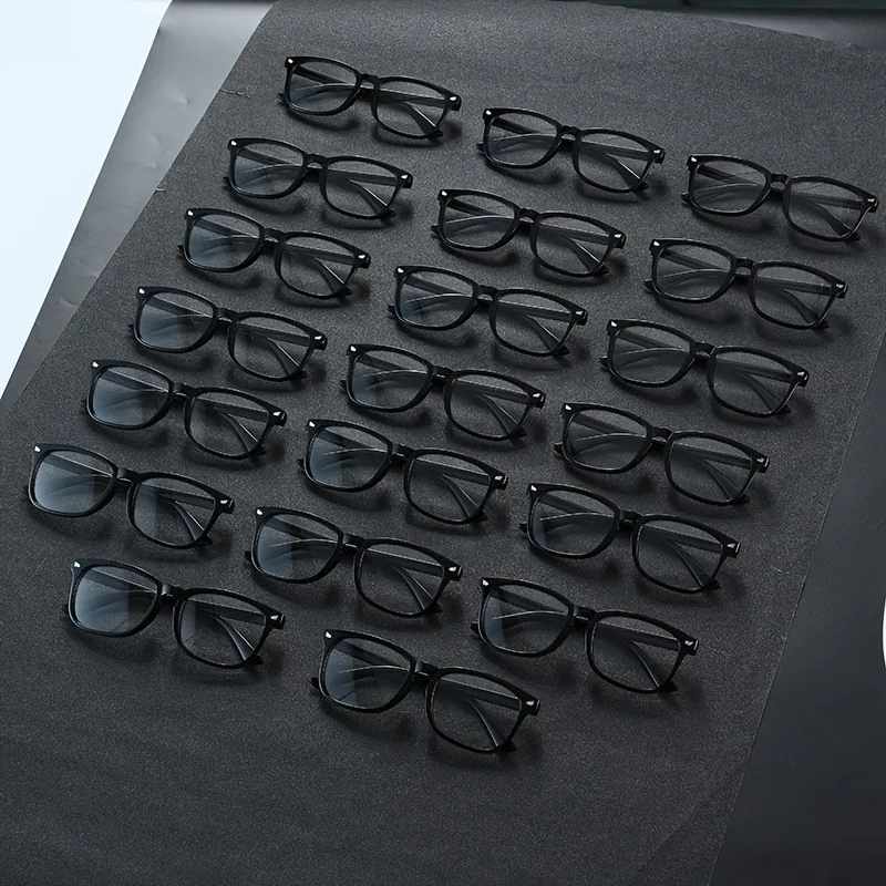 

20 шт. повседневные очки в квадратной оправе, модные прозрачные очки с защитой от синего света для повседневного офиса, чтения