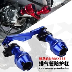 Chekis Is Suitable for Yamaha Nmax125/155/160 Nmax Turbo/Tech Max Neo/Neo S Modified Exhaust Pipe Anti-Fall Stick Anti-Collision Ball Reversing Protection