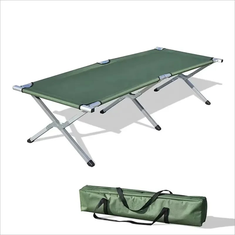 for Customizable Outdoor Single Person Foldable Camping Bed Portable Emergency Disaster Relief Folding Metal Bed for Hospital
