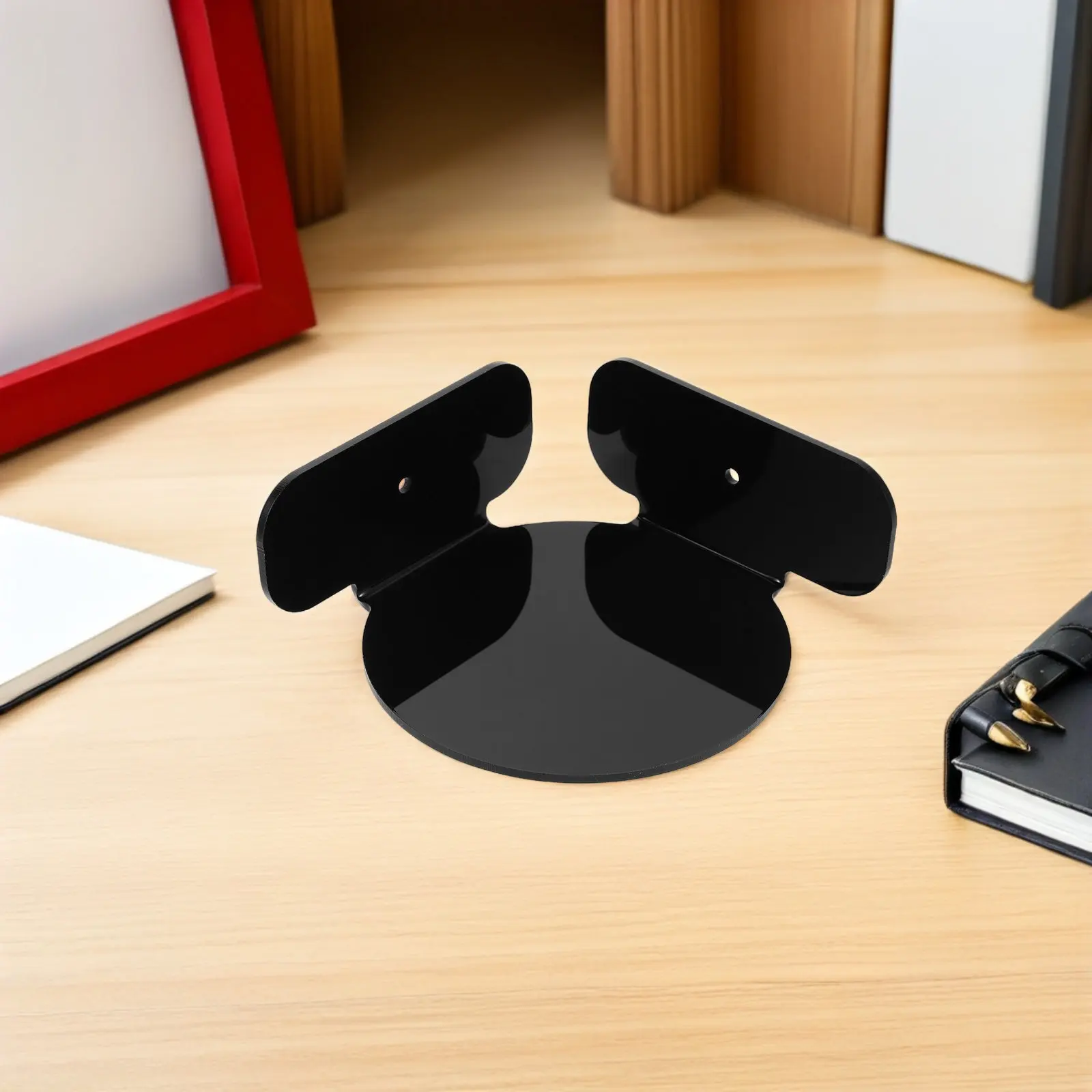 2Pcs Security Camera Bracket Mini Circular Corner Shelf Wall Mount Bracket Versatile Acrylic Monitor Shelf Holder Router Speaker view 3