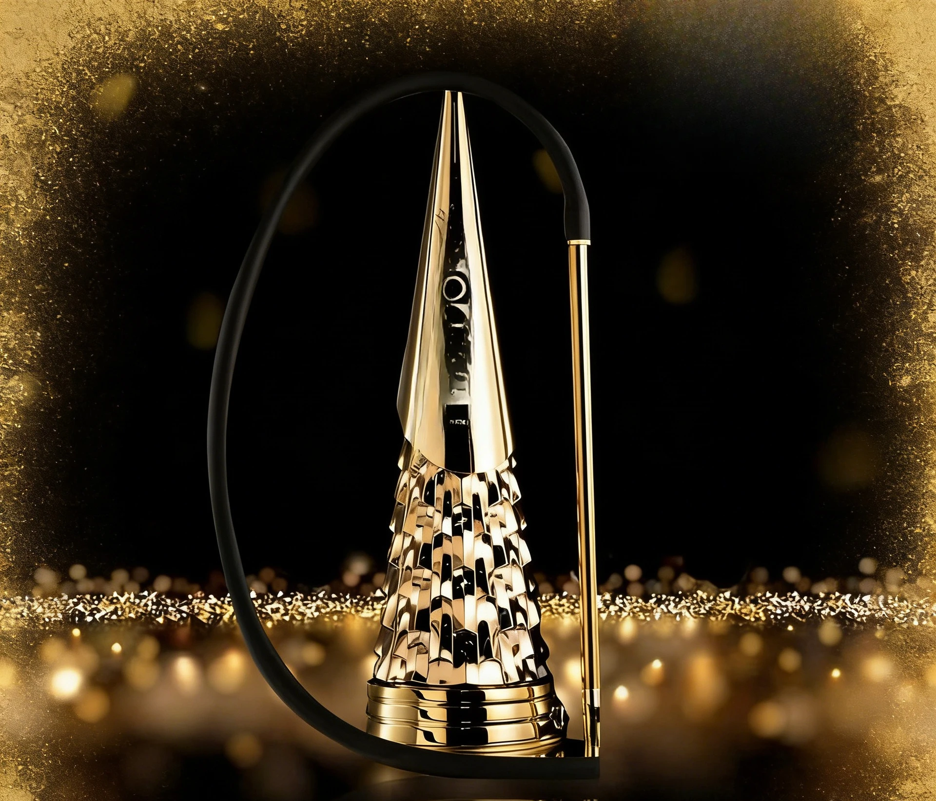 Light Luxury Hookah 304 Stainless Steel Titanium Coated Single Tube Shisha Water Pipe Modern Metal Smoking Device Premium Design