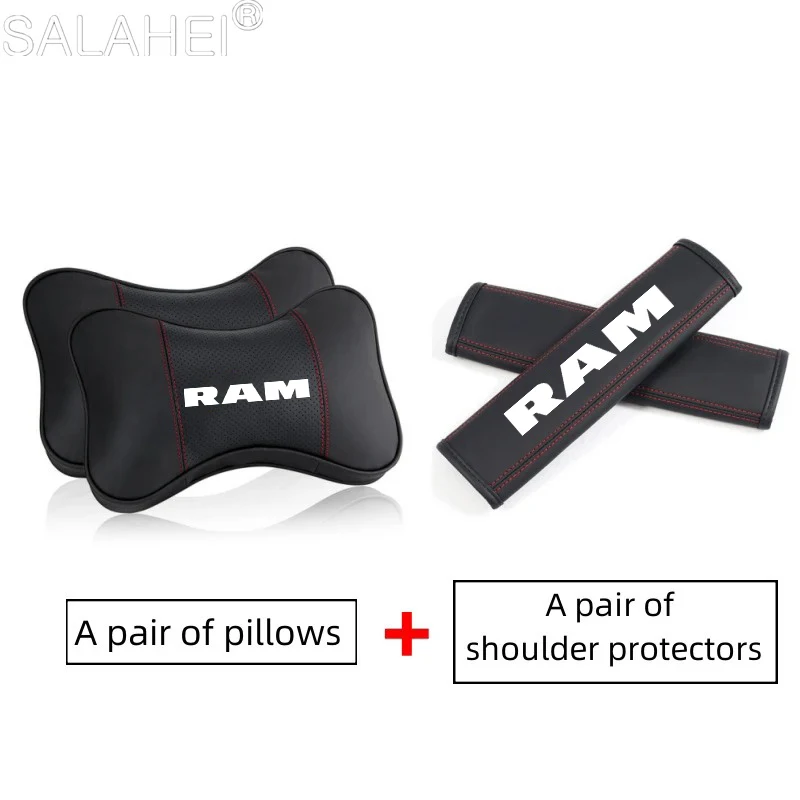 Car Seat Headrest Restraint Auto Safety Head Neck Relax Pillow Cushion Pad For Dodge Ram 1500 2500 3500 Accessories Car-Styling