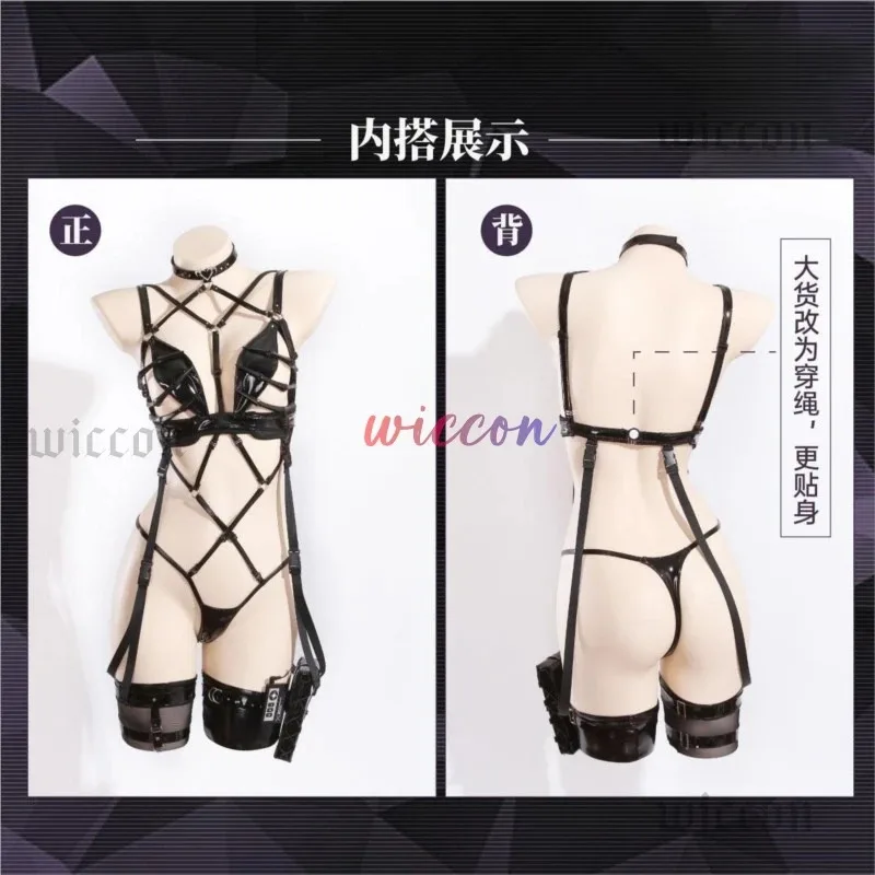 NIKKE 승리의 여신 미하라 코스프레 의상 전투복 가발 여성 파티 드레스 의상;3.k'6;d.a;