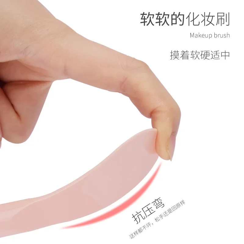 Cepillo de silicona de película DIY, herramienta de belleza de ajuste, cabezal al por mayor con raspador, cepillo de máscara Facial de doble uso integrado, película de barro suave