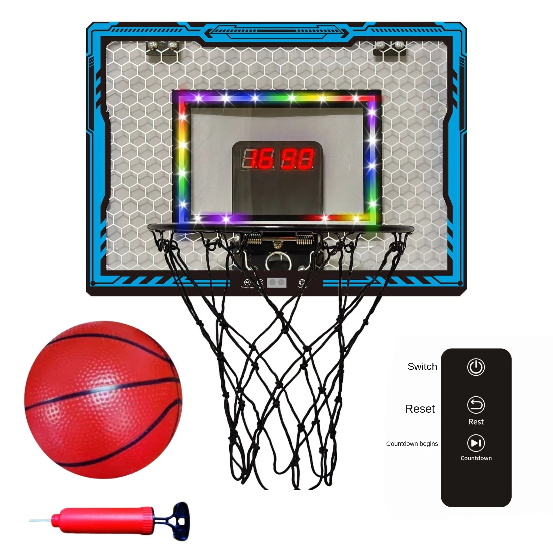 子供用バスケットボールフレーム 電子スコアボード付き 子供用バスケットボールフレーム バスケットボールシュートフレーム スコアバスケットボールフレーム ダブル