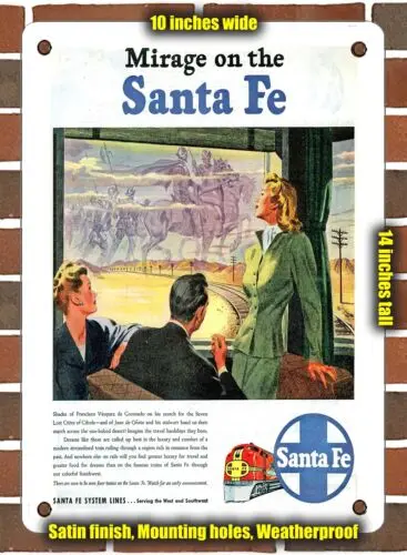 METAL SIGN - 1946 Mirage on the Santa Fe - 10x14 Inches