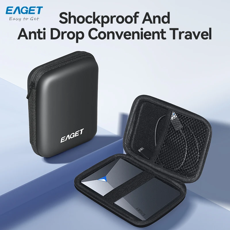 Eaget 2.5 Inch HDD Box Bag Case Portable Hard Drive Bag for External Portable HDD hdd box case storage Protection Black