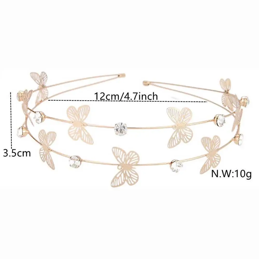 Korean Multi-layer Metal Headband For Women Butterfly Star Moon Hairband  Fashion Hair Hoop Elegant Headwear Hair Accessories