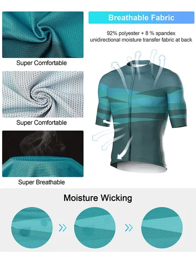 Imagen 2 del producto INBIKE-Camiseta de ciclismo para hombre, Top de manga corta, camiseta de bicicleta para primavera y verano, ropa deportiva para bicicleta de montaña