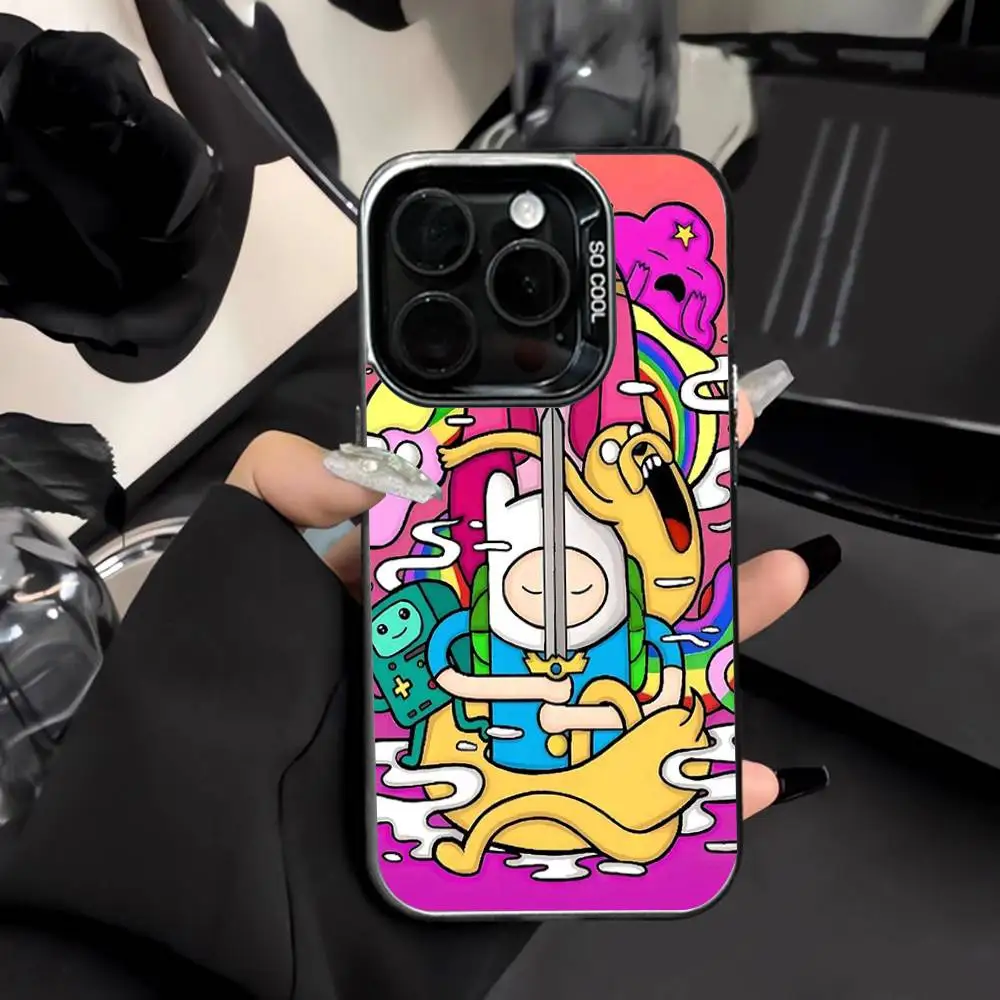 Cartoon A-AdventureS Time Phone Case For IPhone 17 16 15 14 13 12 11 Pro MAX Shockproof Back Anti Fall Cover view 3