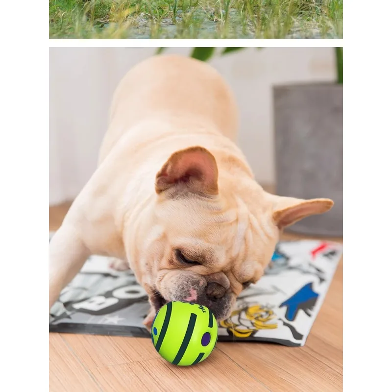 Dog toy puzzle tool, rolling bite resistant grinding teeth, self honing pet voice ball