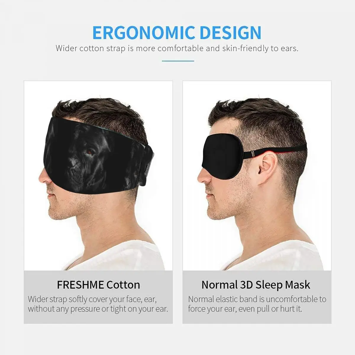 Cane Corso Animal Dog sleep eye mask Light Blocking Portable Eye Cover for Girls Boys Travel Party Gift Eyeshade eyepatch view 5