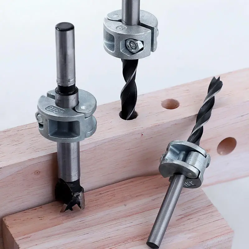 

Drill Bit Stopper Collars Zinc Alloy Open Type Drill Depth Stop Rings Limit Rings with Hex Wrench for Woodworking Drilling