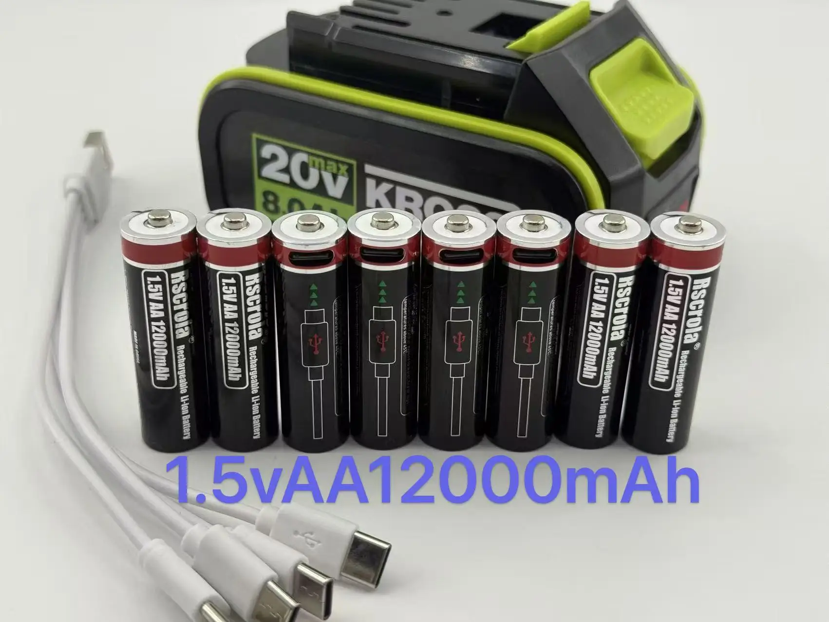 

Hot 1.5V 12000mAh USB Type-C Rechargeable Lithium AA Battery for Hunting Camera Remote Control Mouse Smart Door Lock Microphone