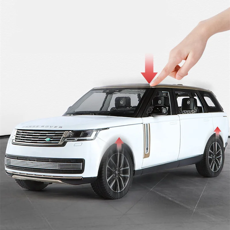 1/24 Land Range Rover SUV Alloy Car Model Diecast Metal Toy Off-road Vehicle Car Model Simulation Sound and Light Kids Gift