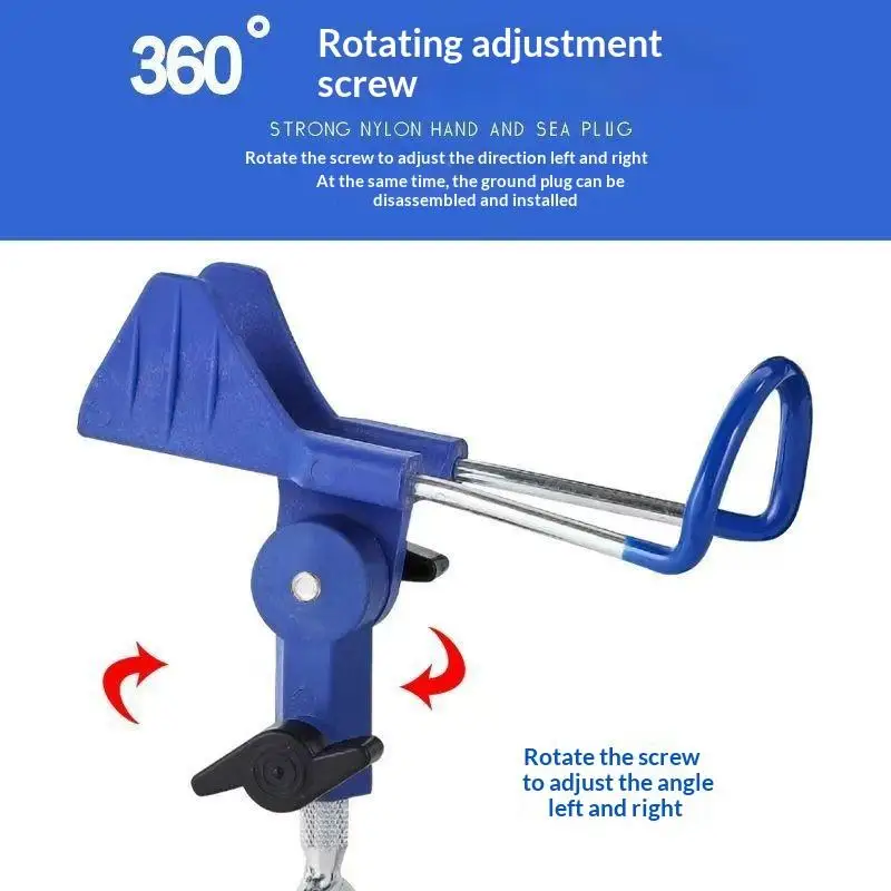 Faltbarer Angelrutenhalter 360 ° Verstellbarer Ständer mit Erdspieß 1 Set für professionelle Angler, Angelgeschenke – Detail 6