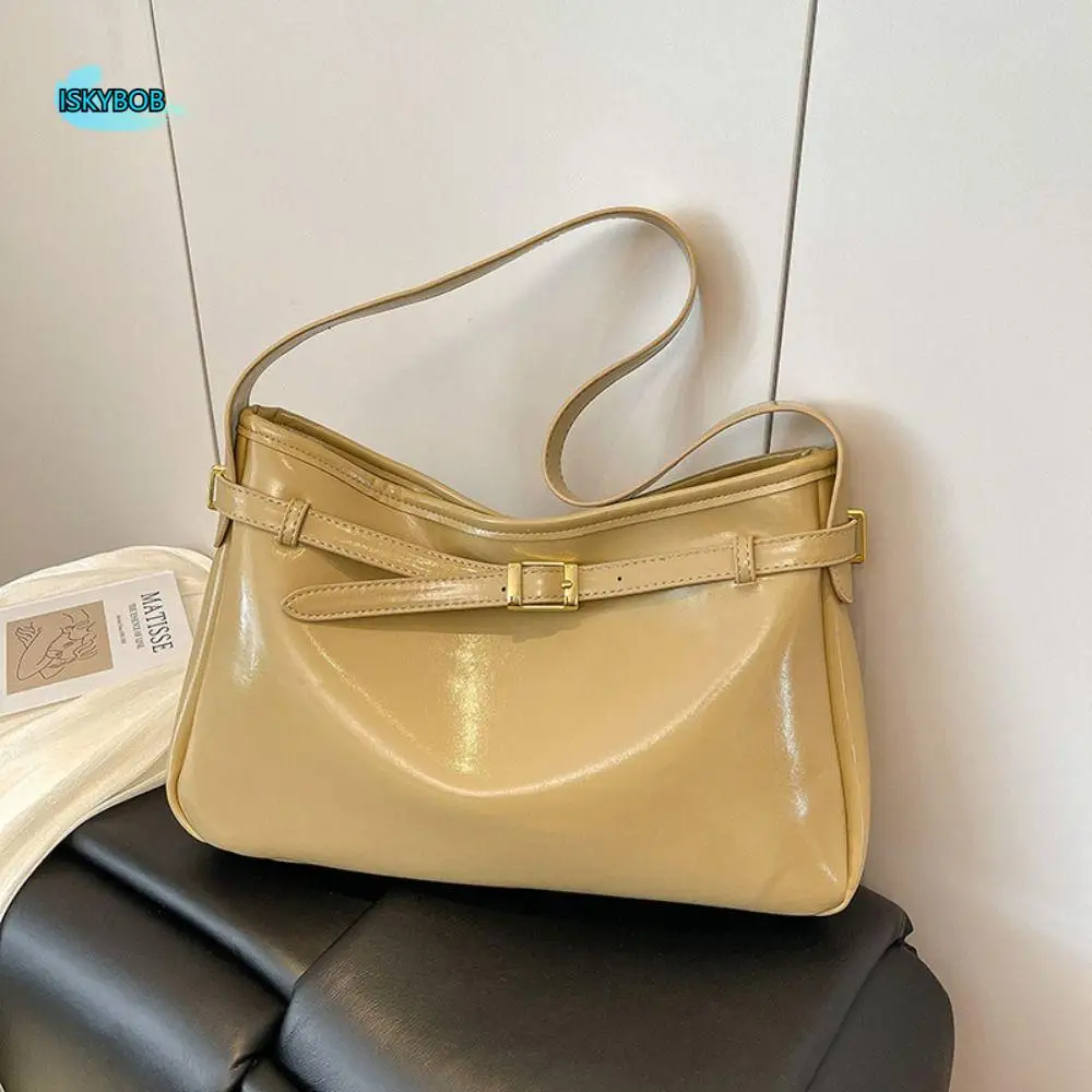 

Korean Style Retro PU Tote Bag Tote Bag PU Leather Large Capacity Handbag Large Capacity Ethnic Style Underarm Packs Outdoor