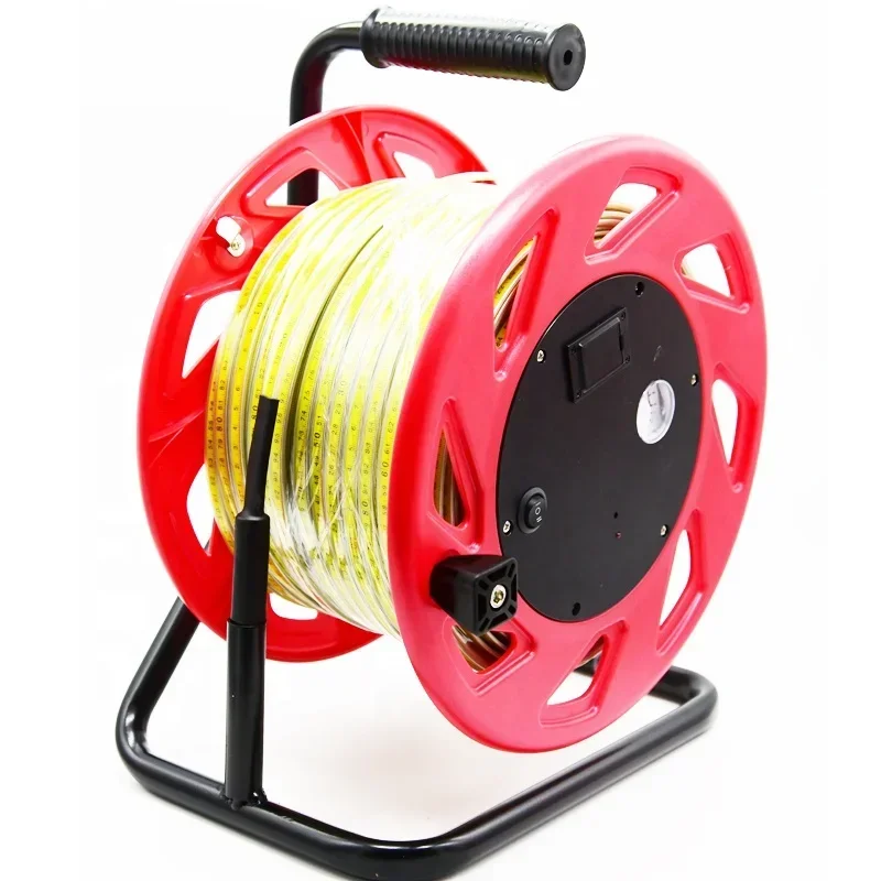 Portable Water Level Indicator Steel Ruler 50m-500m Piezometer Cable Well Depth Gauge for Monitoring Water Levels
