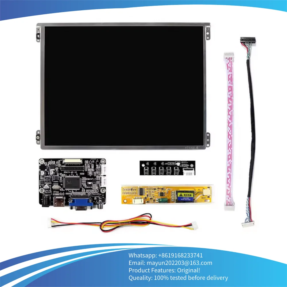 10.4 inch 1024X768 HT10X21-311 IPS LCD Display with DVI+VGA +AV LCD Controller Board