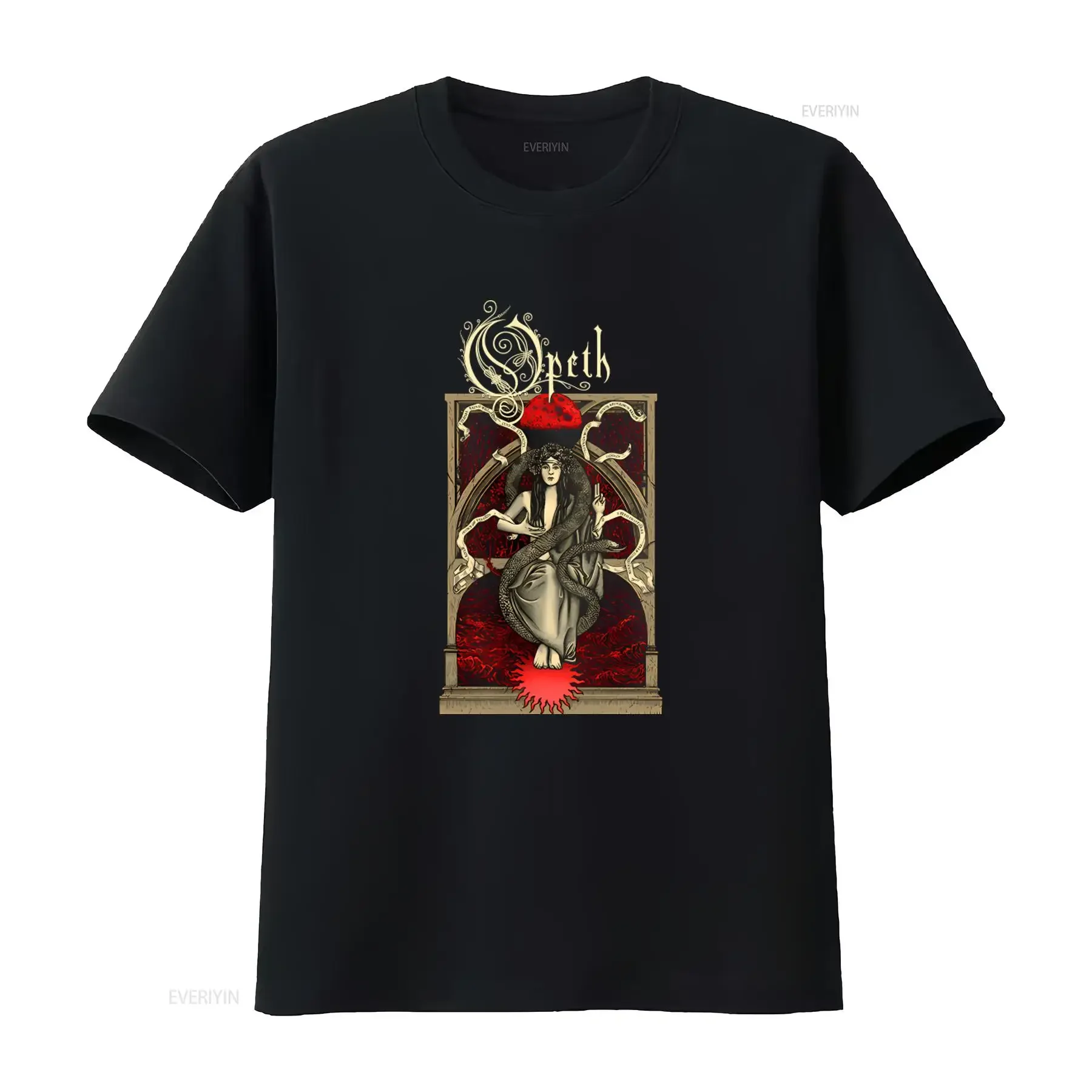 Vtg Opeth Moon Above Tour Concert Cotton Black S 5XL T Shirt vintage Washed fashion Soft Casual designer clothes Breathable