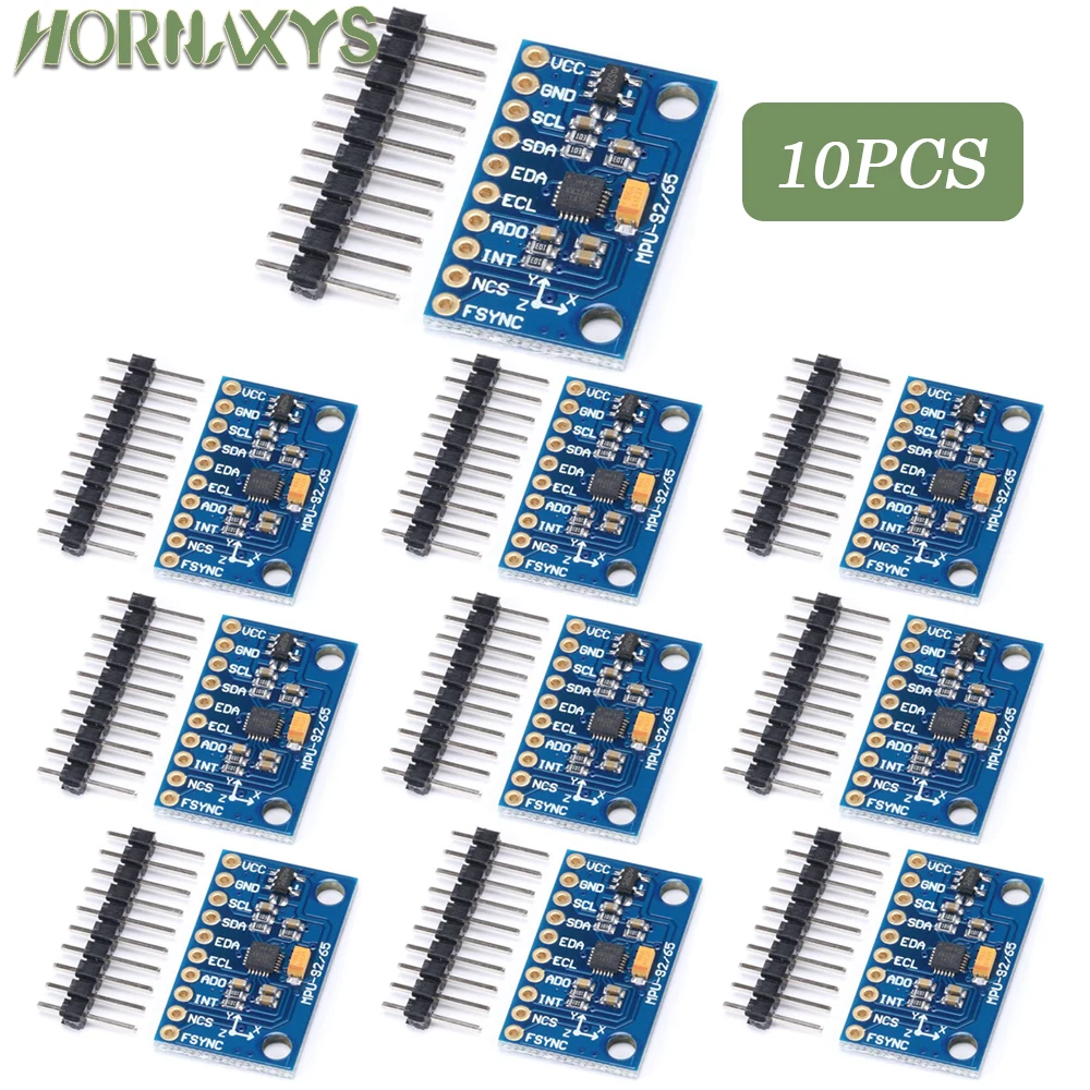 1-10pcs IIC I2C SPI MPU6500 MPU-6500 6-Axis Gyroscope Accelerometer Sensor Module Replace MPU6050 For Arduino With Pins GY-6500