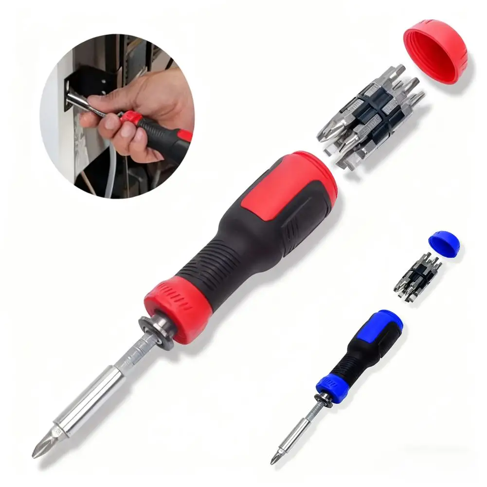 13 في 1 متعددة قابل للتعديل مفك براغي بسقاطة مجموعة أدوات إصلاح مع توركس السلامة شقة رئيس فيليبس عرافة مربع و 1/4 مفكات الجوز