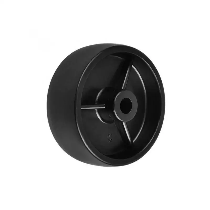 (10 Packs) 2-Inch Black PP Casters Single Wheel with 6cm Inner Hole Lightweight Plastic Furniture Glides for Easy Movement