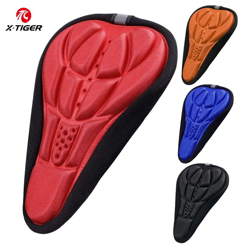 X-TIGER Sponge Bike Saddle Cushion 3D Breathable Road Bicycle Saddle Cover MTB Bike Portable Elastic Buckle Seat Accessories