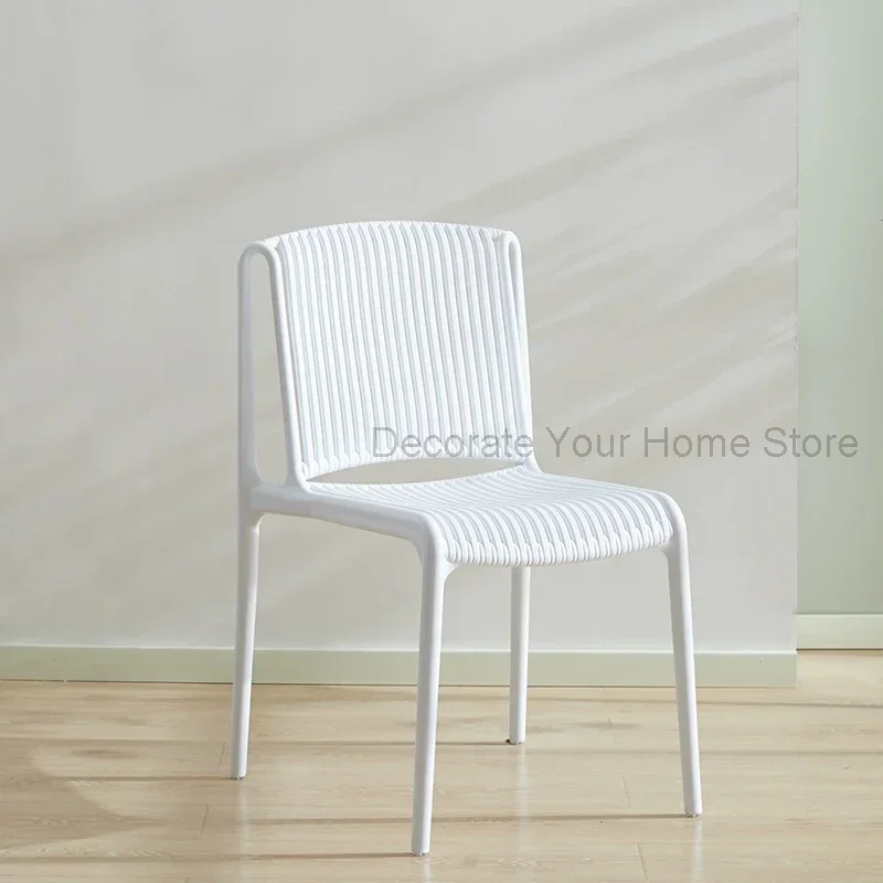 

White Outdoor Dining Chairs Minimalist Kitchen Nordic Office Indoor Makeup Apartment Garden Cadeiras De Jantar Library Furniture