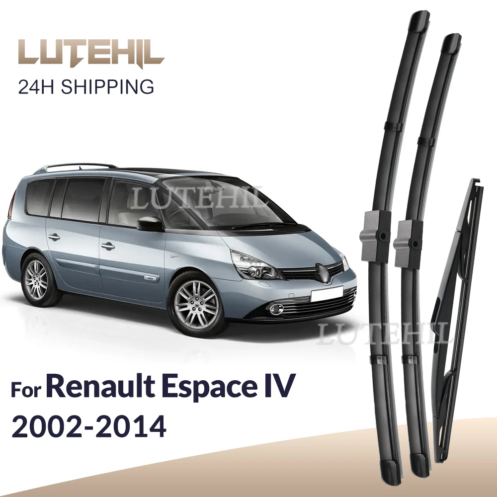

LUTEHIL Wiper For Renault Espace IV 2002-2014 Wiper Front & Rear Wiper Blades Windshield Windscreen Window Brushes 30"+26"+14"