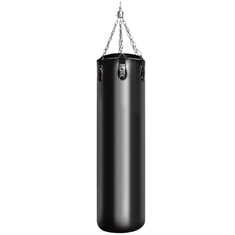 Heavy Boxing Equipment Standing Leather and PU Punching Bag with Sand Filling